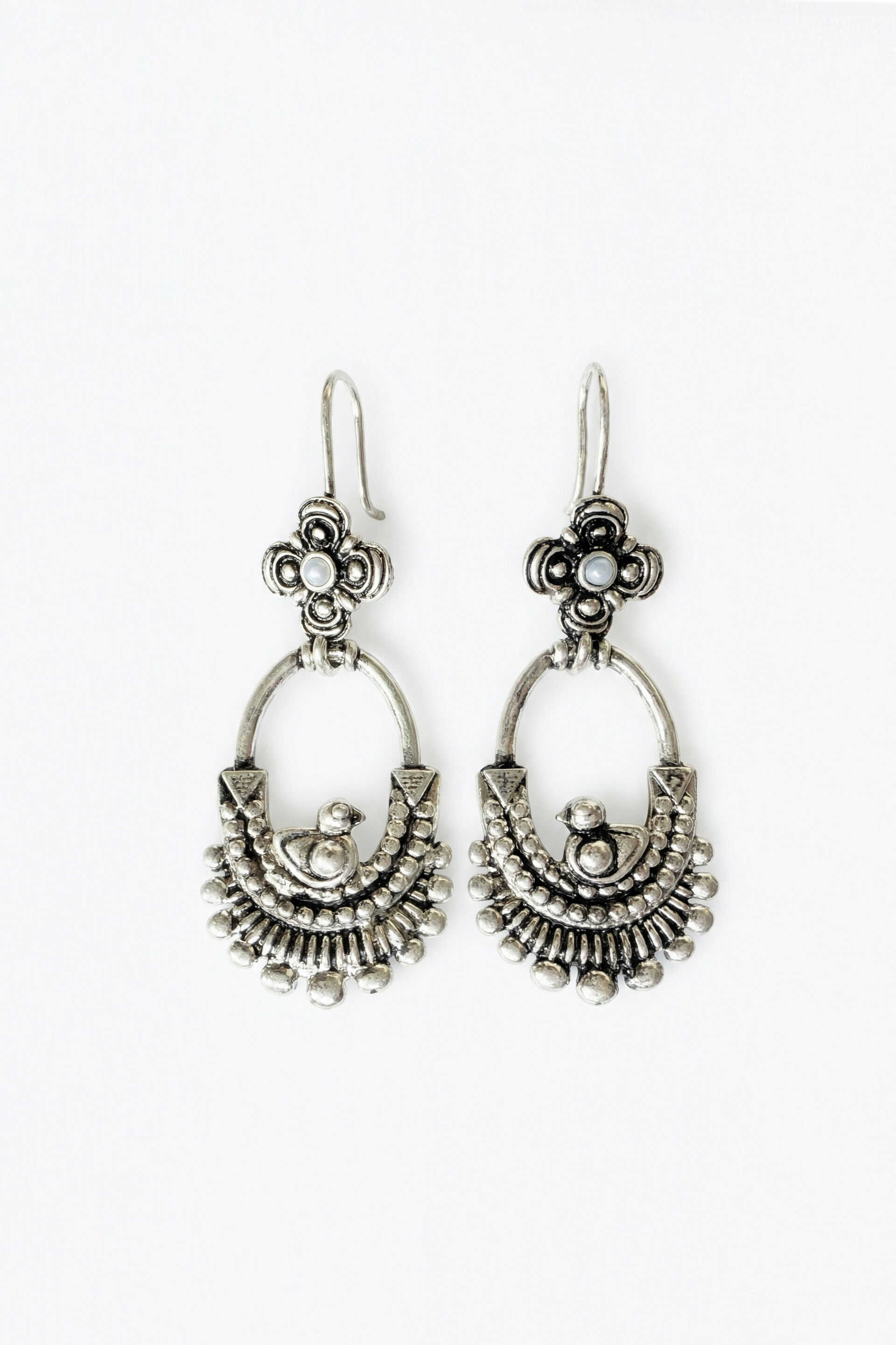 Crescent Fringe Dangler Earrings, , image 3